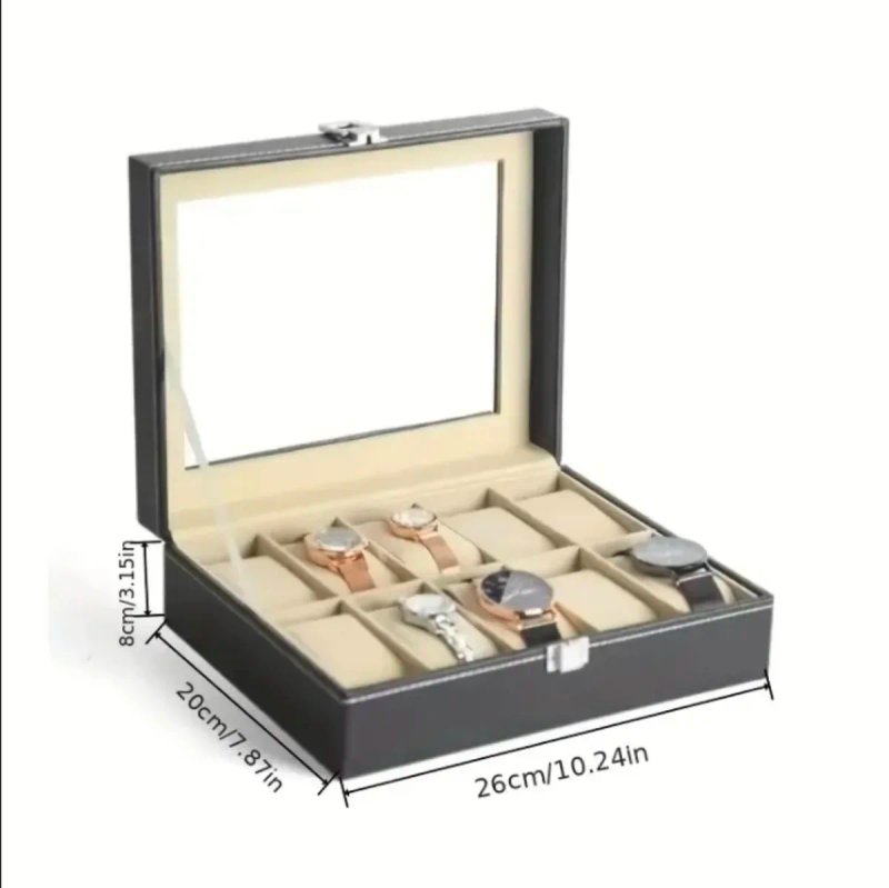 Caja Organizadora para 10 Relojes Negra