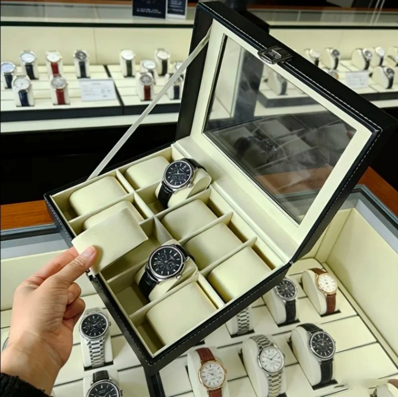 Caja Organizadora para 10 Relojes Negra