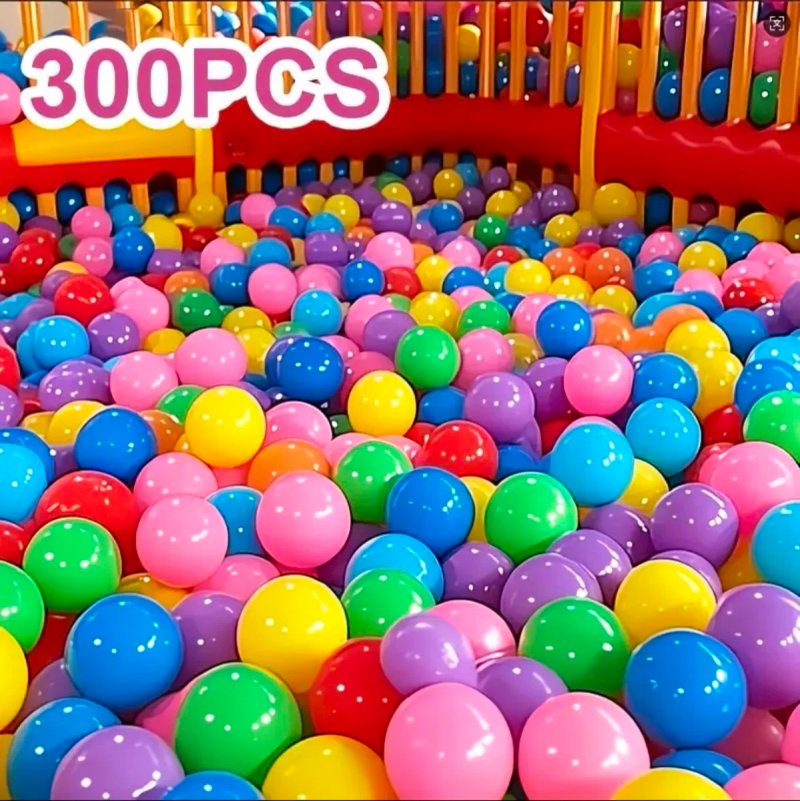 300 Bolas para Piscina Infantil Color Caramelo.