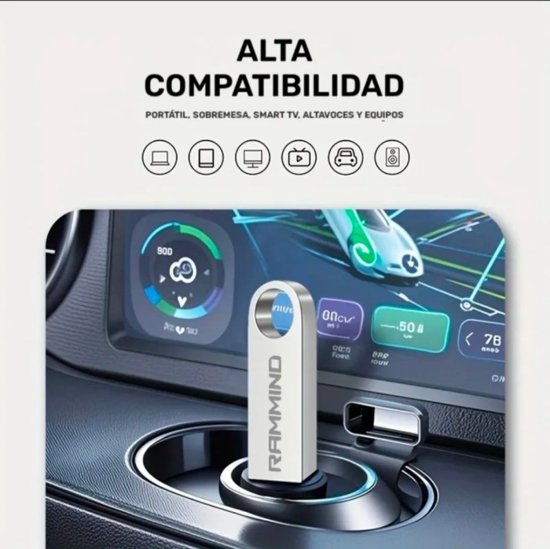 Memoria USB 2.0 RAMMIND 64GB/32GB Metálica