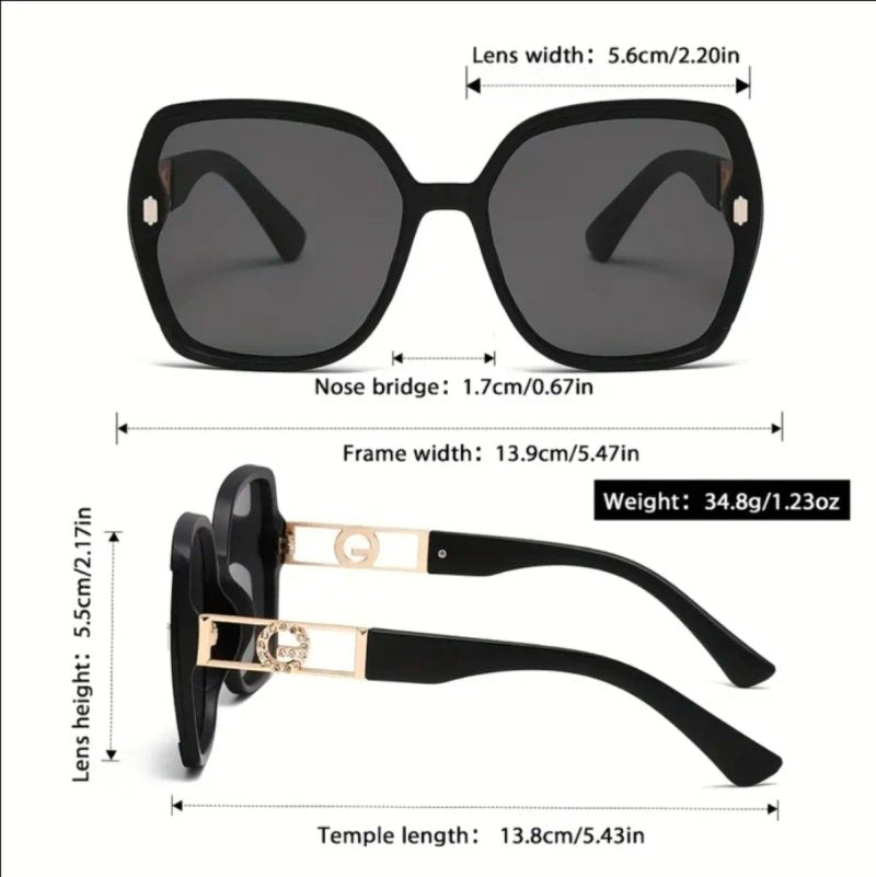 Gafas de Sol Lujo Mujer TITANORA Beige/Rosa, Negra