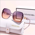 Gafas de Sol Lujo Mujer TITANORA Beige/Rosa, Negra