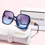 Gafas de Sol Lujo Mujer TITANORA Beige/Rosa, Negra