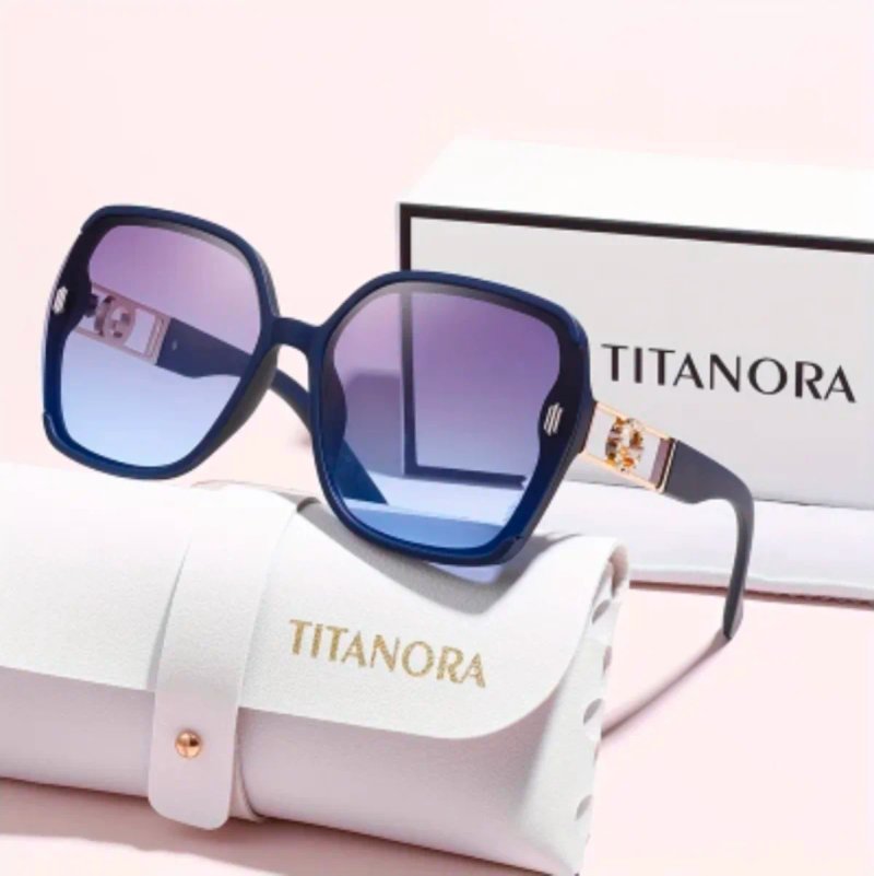Gafas de Sol Lujo Mujer TITANORA Beige/Rosa, Negra