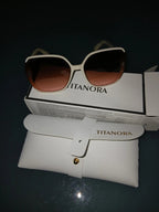 Gafas de Sol Lujo Mujer TITANORA Beige/Rosa, Negra