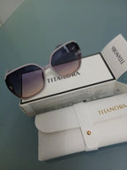 Gafas de Sol Lujo Mujer TITANORA Beige/Rosa, Negra