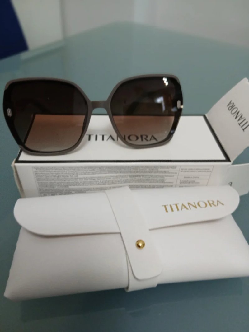Gafas de Sol Lujo Mujer TITANORA Beige/Rosa, Negra