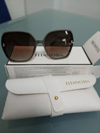 Gafas de Sol Lujo Mujer TITANORA Beige/Rosa, Negra