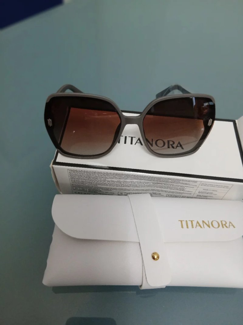 Gafas de Sol Lujo Mujer TITANORA Beige/Rosa, Negra