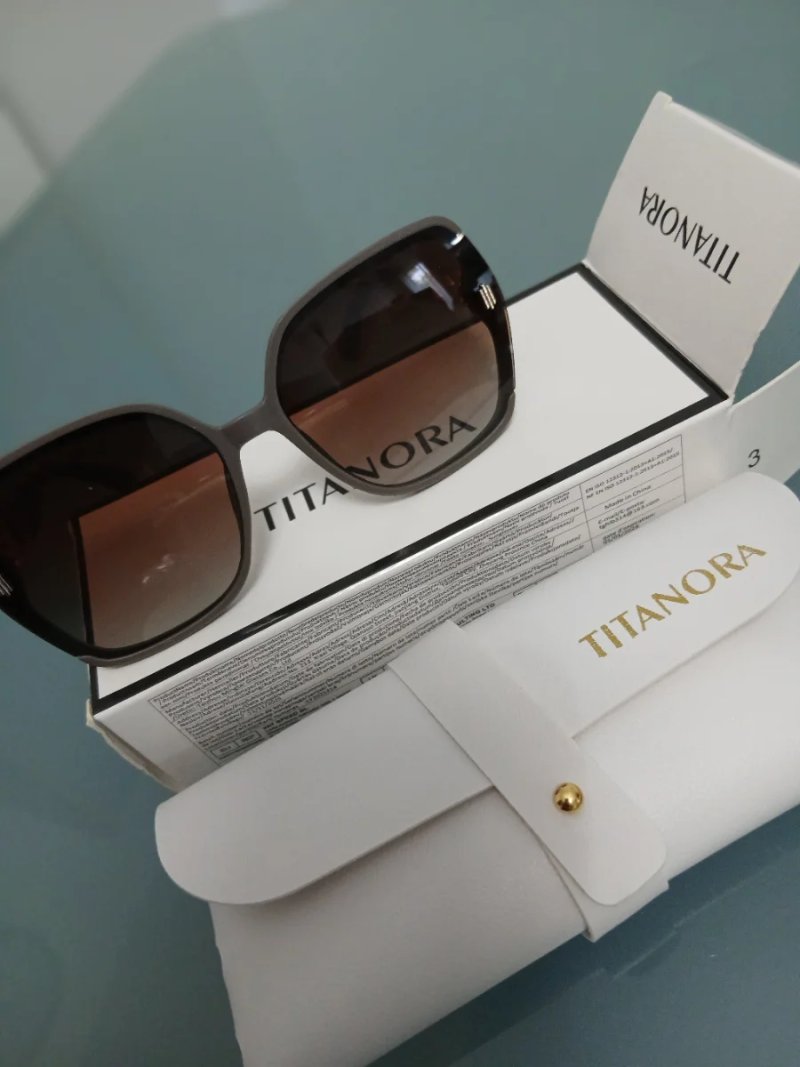 Gafas de Sol Lujo Mujer TITANORA Beige/Rosa, Negra