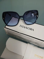 Gafas de Sol Lujo Mujer TITANORA Beige/Rosa, Negra