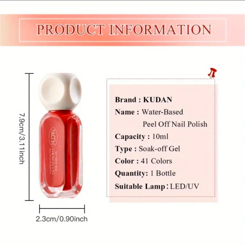 Esmalte de Uñas KUDAN Peel Off todos los colores