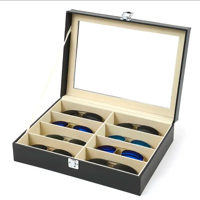Caja Organizadora Lujo Gafas 8 Compartimentos