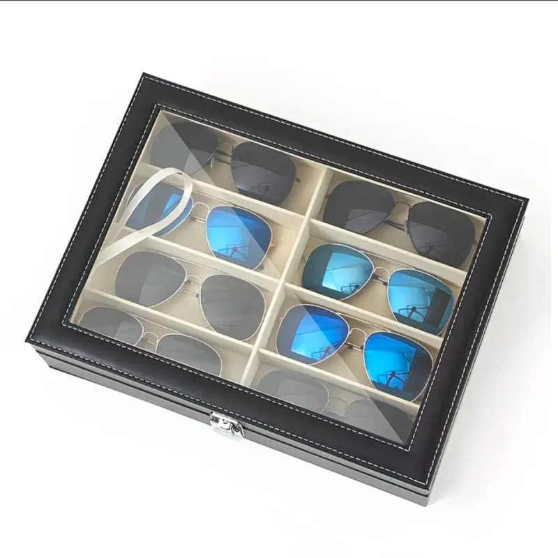 Caja Organizadora Lujo Gafas 8 Compartimentos