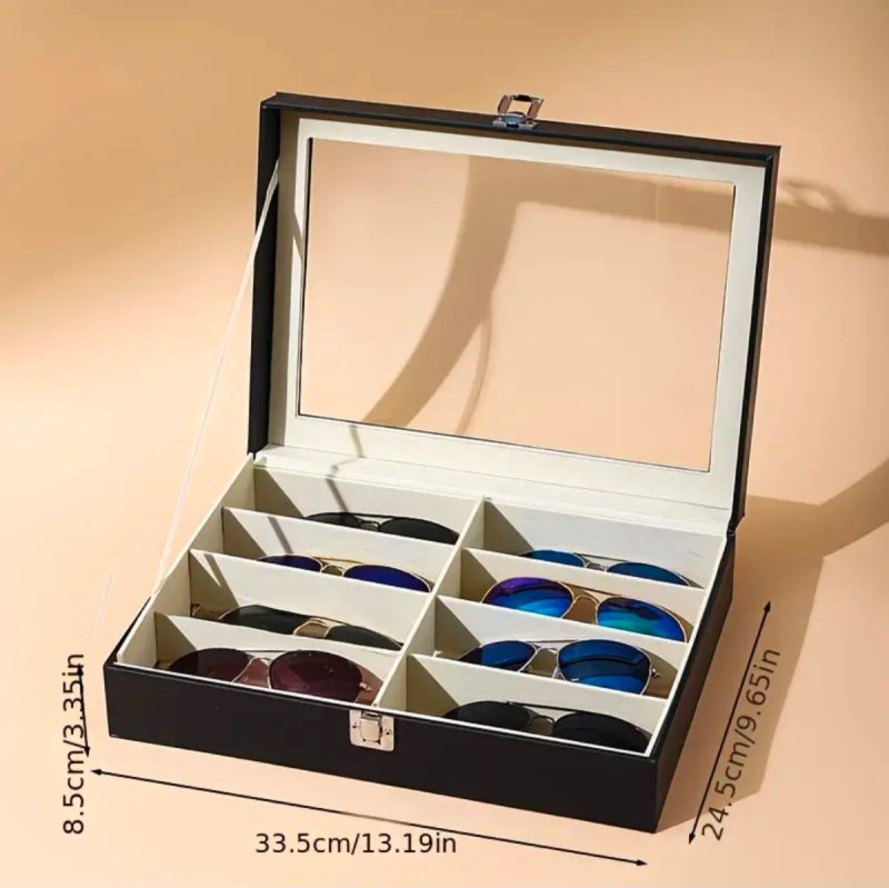 Caja Organizadora Lujo Gafas 8 Compartimentos