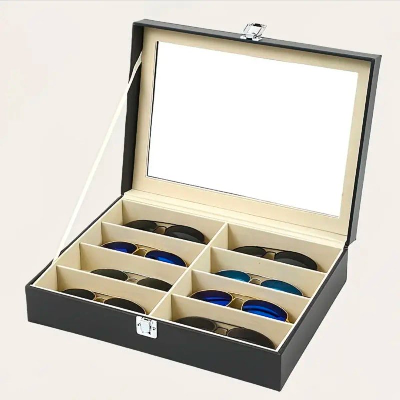 Caja Organizadora Lujo Gafas 8 Compartimentos