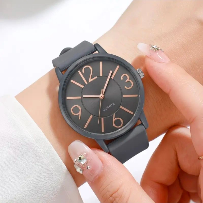 Reloj Silicona Gris Mujer
