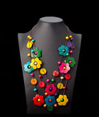 Collar Flores Madera Multicolor