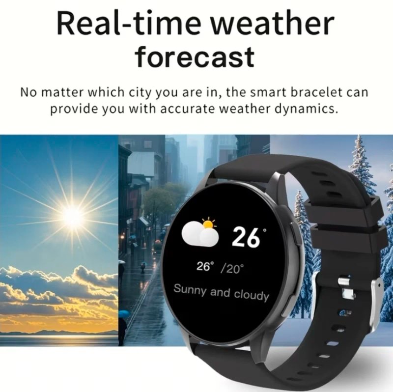 Smartwatch ERUN Pantalla Redonda 1.50 Rosa ó Negro
