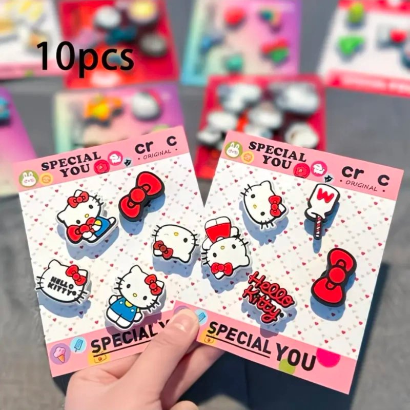4 Charms Decorativos Hello Kitty para zapatos