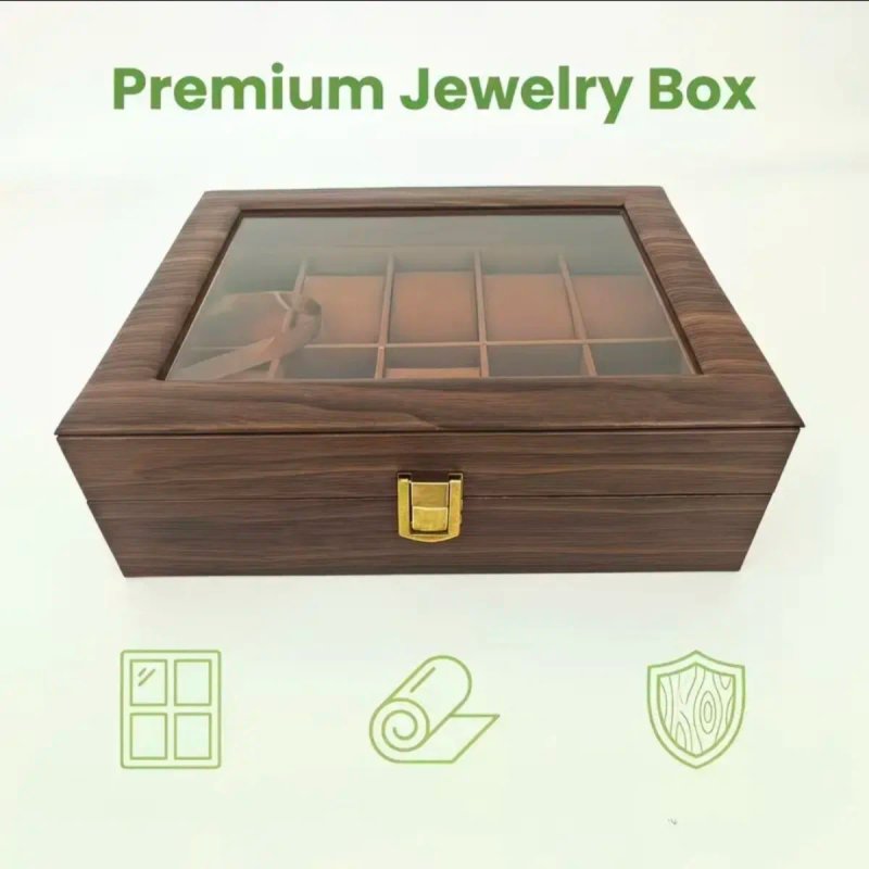Caja para 12 Relojes con Ventana Transparente