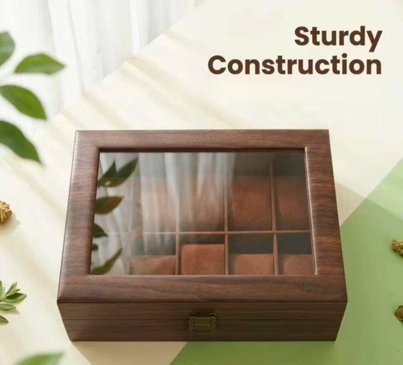 Caja para 12 Relojes con Ventana Transparente