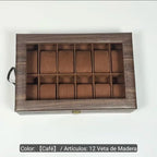 Caja para 12 Relojes con Ventana Transparente