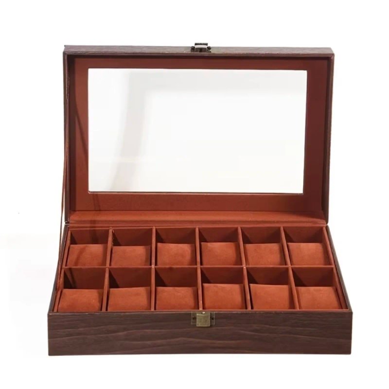 Caja para 12 Relojes con Ventana Transparente
