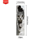 32 Marcadores Gato para Libros