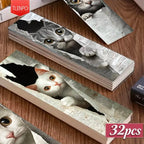 32 Marcadores Gato para Libros