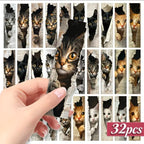 32 Marcadores Gato para Libros