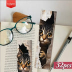 32 Marcadores Gato para Libros
