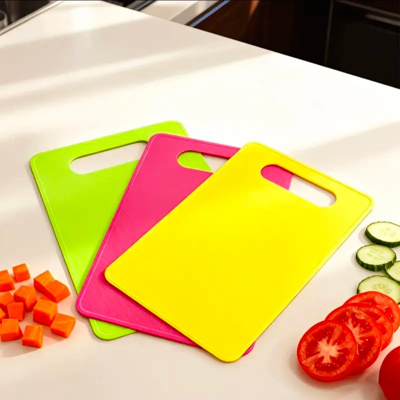 Juego 3 tablas cortar cocina plásticas