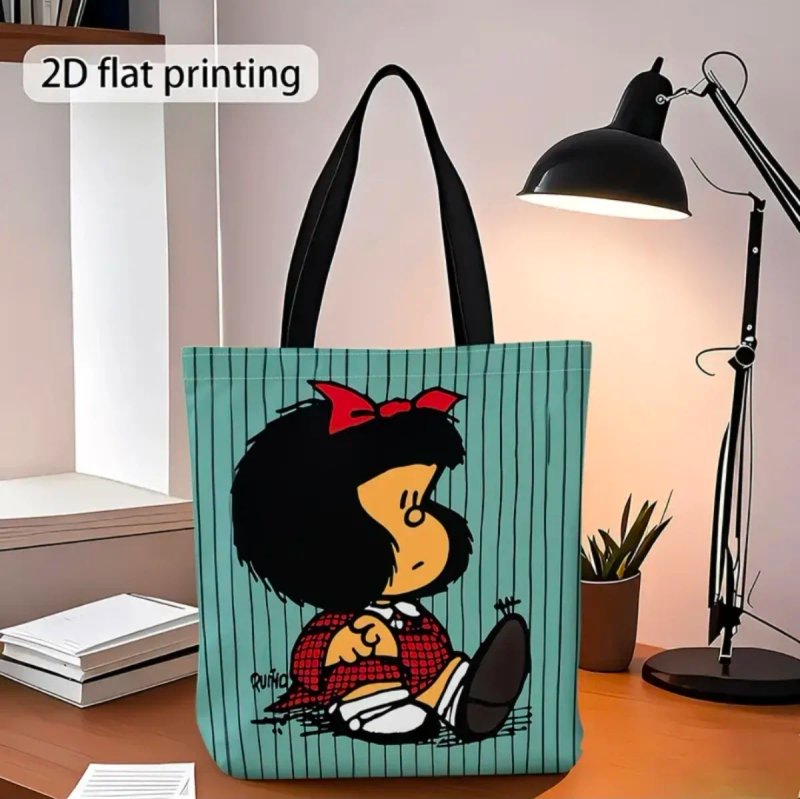 Bolsa Tela Diseño Mafalda Reutilizable en 2 modelo