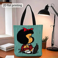 Bolsa Tela Diseño Mafalda Reutilizable en 2 modelo