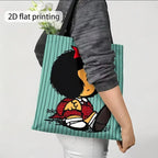 Bolsa Tela Diseño Mafalda Reutilizable en 2 modelo