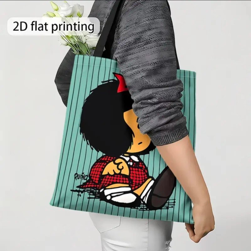 Bolsa Tela Diseño Mafalda Reutilizable en 2 modelo