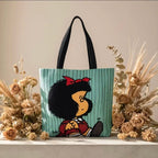 Bolsa Tela Diseño Mafalda Reutilizable en 2 modelo