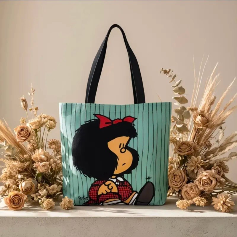 Bolsa Tela Diseño Mafalda Reutilizable en 2 modelo