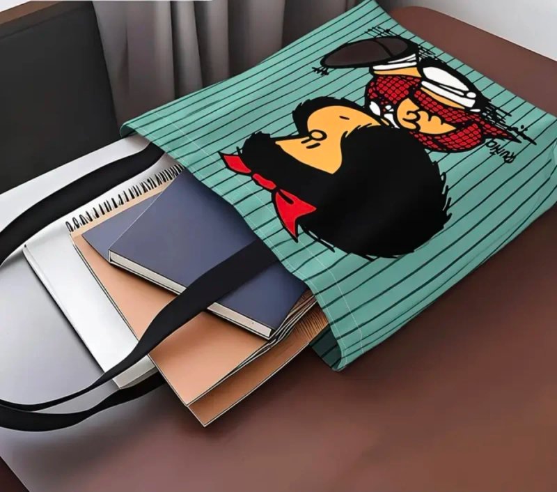 Bolsa Tela Diseño Mafalda Reutilizable en 2 modelo
