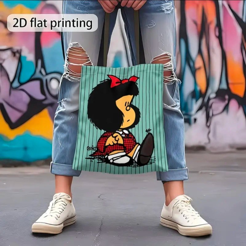 Bolsa Tela Diseño Mafalda Reutilizable en 2 modelo