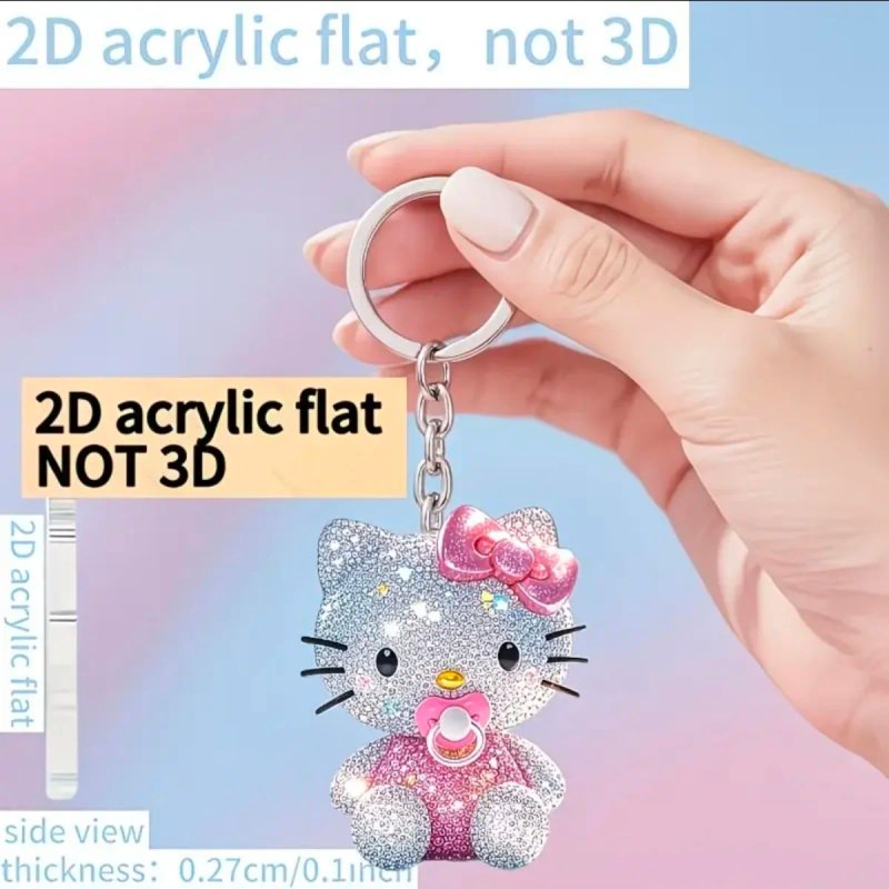 Llavero Hello Kitty Acrílico 2D
