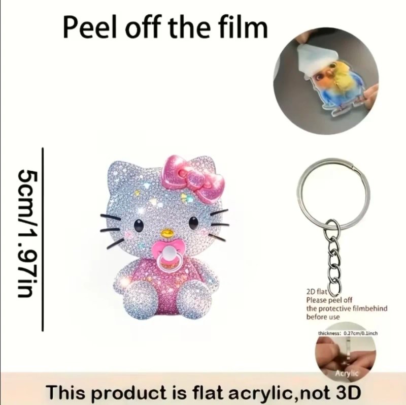 Llavero Hello Kitty Acrílico 2D