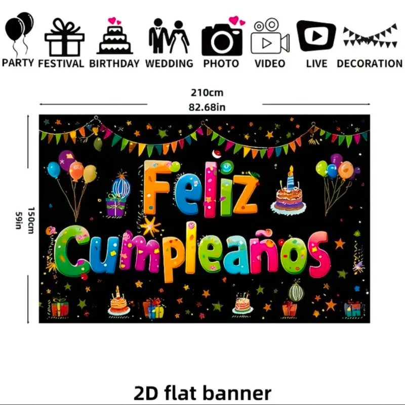 Banner Feliz Cumpleaños 100x75cm